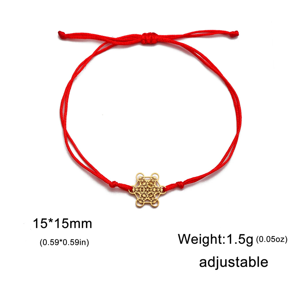 Metatron Cube Bracelet — Sacred Geometry Stainless Steel Spiritual Amulet