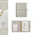 Crocodile Texture Loose-Leaf Journal — Refillable Vintage Notebook, B5/M5