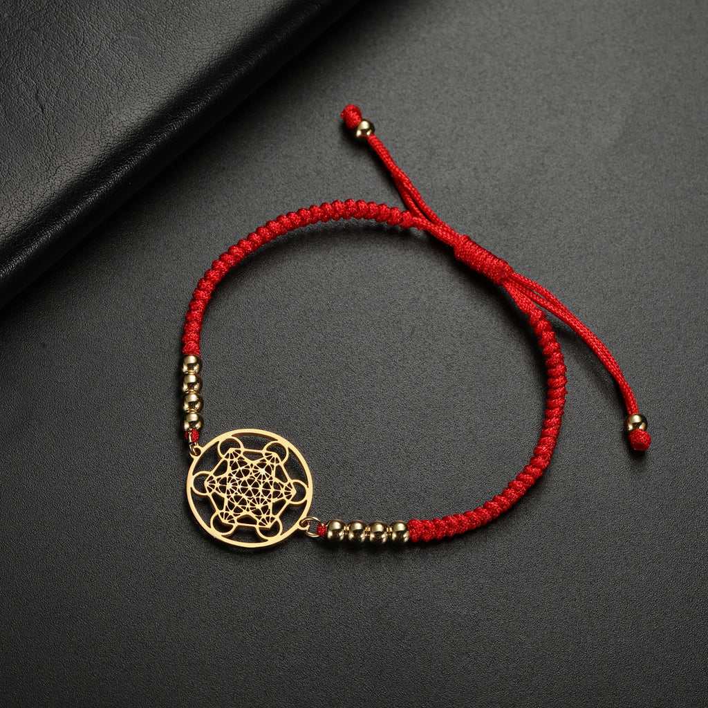 Metatron Cube Bracelet — Sacred Geometry Stainless Steel Spiritual Amulet